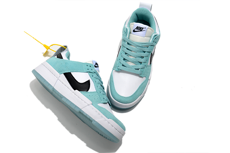 2021 Nike Dunk Low Disrupt Blue Black White Women Shoes - Click Image to Close